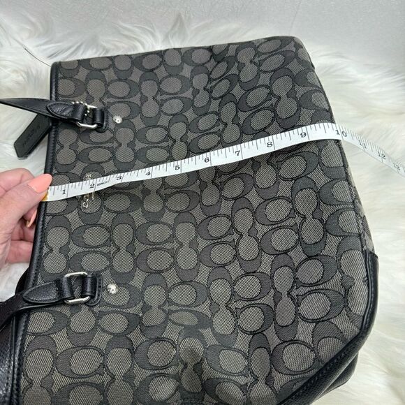 Coach Outline Signature Jacquard Zip Top Tote - Picture 5 of 9